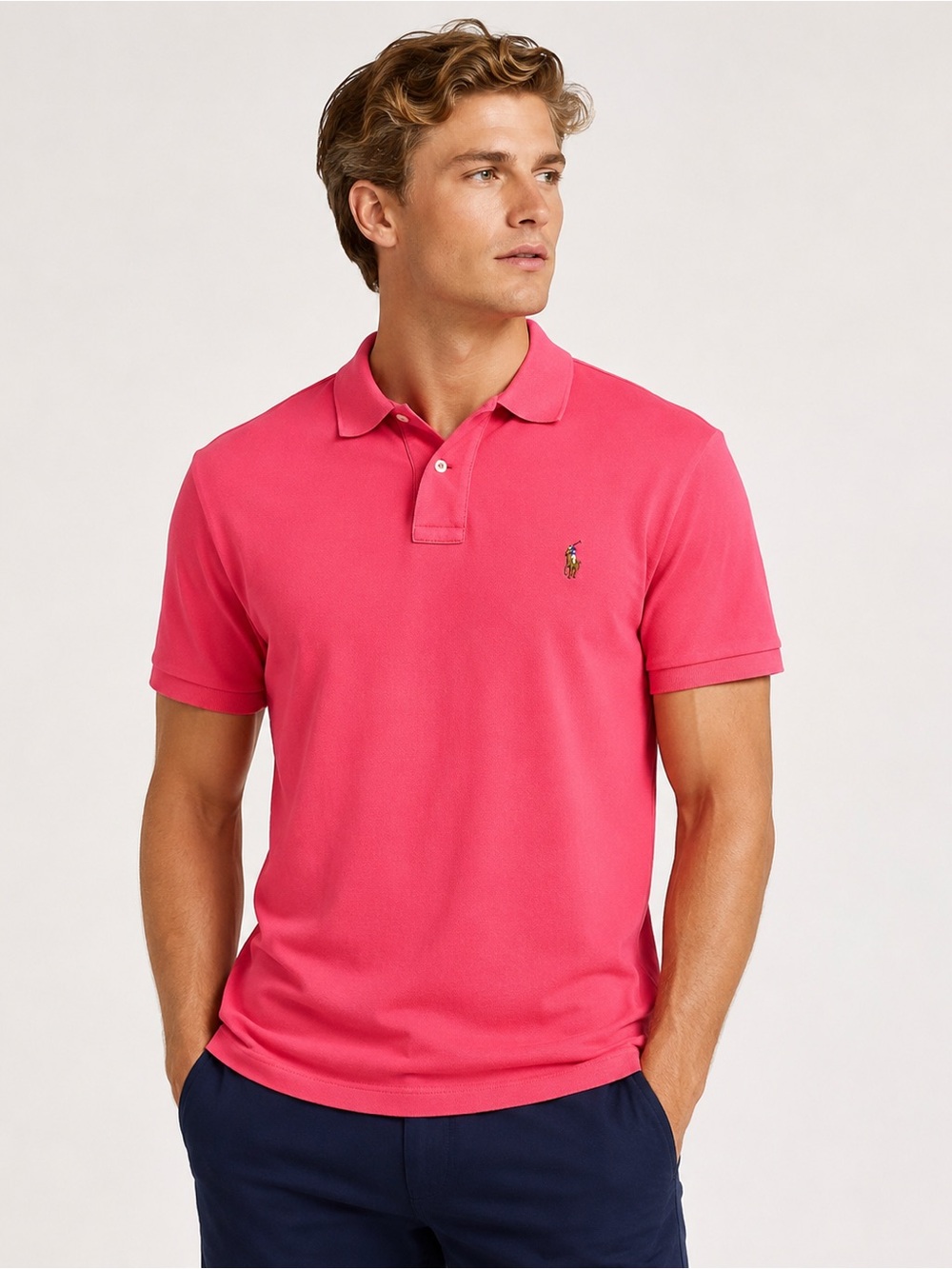 Polo Ralph Lauren Pima Soft Touch Polo Shirt Pink Men’s Large L
